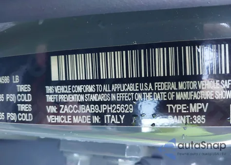 2018 Jeep Renegade Upland Edition 4X4 из США, поврежденный, VIN ZACCJBAB9JPH25629